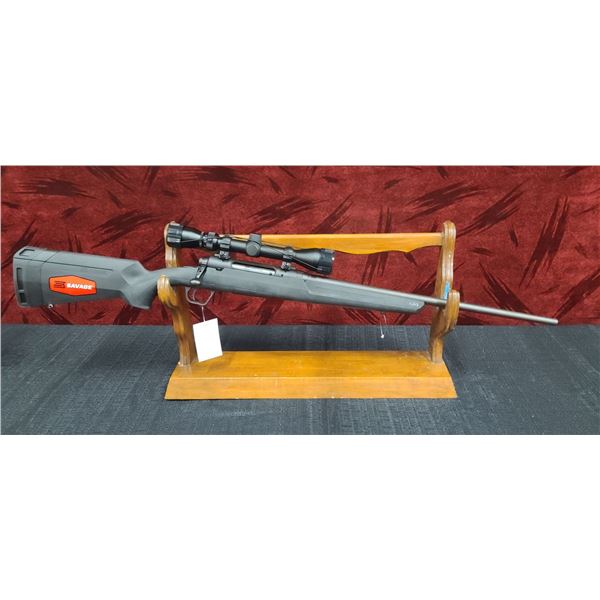 SAVAGE AXIS XP 22-250 REM CARBON BLACK MAECE C/W WEAVER 4 X9 SCOPE 22" BARREL SN:700236