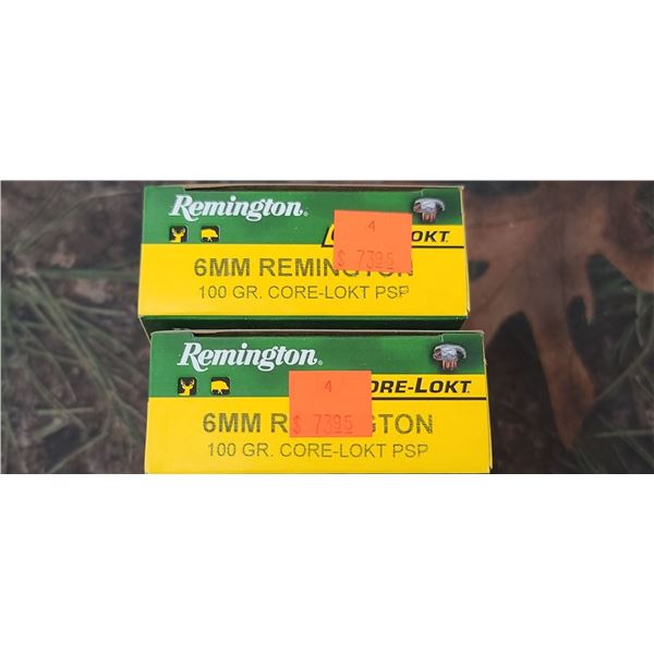 2 BOXES 6MM REMINGTON SOFT-LOKT PSP 100 GRAIN 20 ROUNDS PER BOX NO SHIPPING ON AMMUNTION