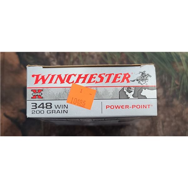 1 BOX 348 WIN. WINCHESTER POWER POINT SUPER X 200 GRAIN 20 ROUNDS PER BOX NO SHIPPING ON AMMUNTION