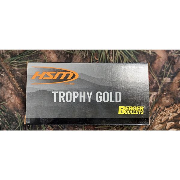 1 BOX 7MM-08 HSM TROPHY GOLD BERGER HPBT  HUNTING VLD 140 GRAIN 2811 FPS 20 ROUNDS PER BOX NO SHIPPI
