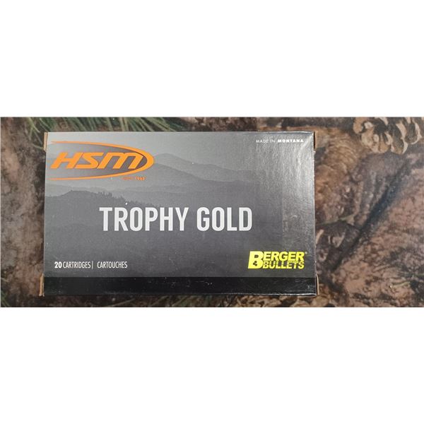 1 BOX 30-06 SPGR. HSM TROPHY GOLD BERGER HPBT HUNTING VLD 168 GRAIN 2808 FPS 20 ROUNDS PER BOX NO SH