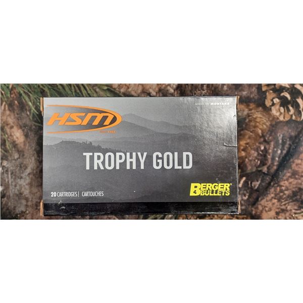 1 BOX 270 WINCHESTER HSM TROPHY GOLD BERGER HBPT HUNTING VLD 130 GRAIN 2967 FPS 20 ROUNDS PER BOX NO