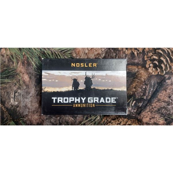 1 BOX 270 EBY MAG. NOSLER THROPHY GRADE ABLR 150 GRAIN 20 ROUNDS PER BOX NO SHIPPING ON AMMO