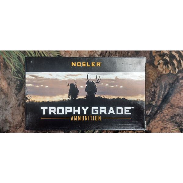 1 BOX 30-378 WBY, NOSLER TROPHY GRADE ABLR 210 GRAIN 20 ROUNDS PER BOX NO SHIPPING ON AMMO