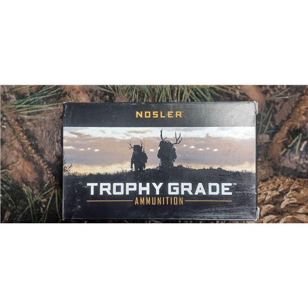 1 BOX 26 NOSLER NOSLER TROPHY GRADE ABLR 150 GRAIN 20 ROUNDS PER BOX NO SHIPPING ON AMMO