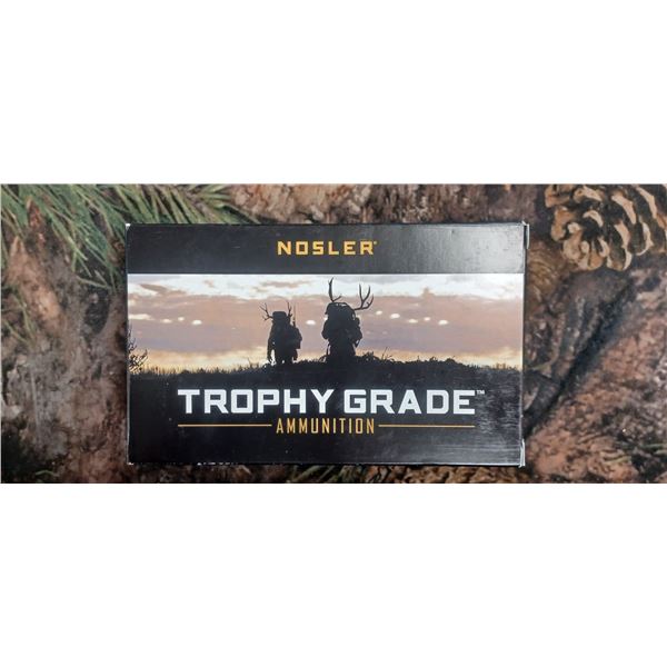 1 BOX 26 NOSLER NOSLER TROPHY GRADE ABLR 142 GRAIN 20 ROUNDS PER BOX NO SHIPPING ON AMMO