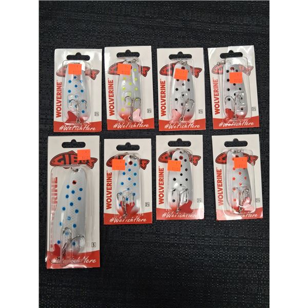 GIBBS WOLVERINE FISHING LURES 8 CNT