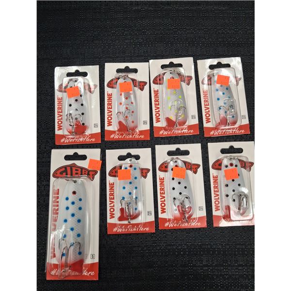 GIBBS WOLVERINE FISHING LURES 8 CNT