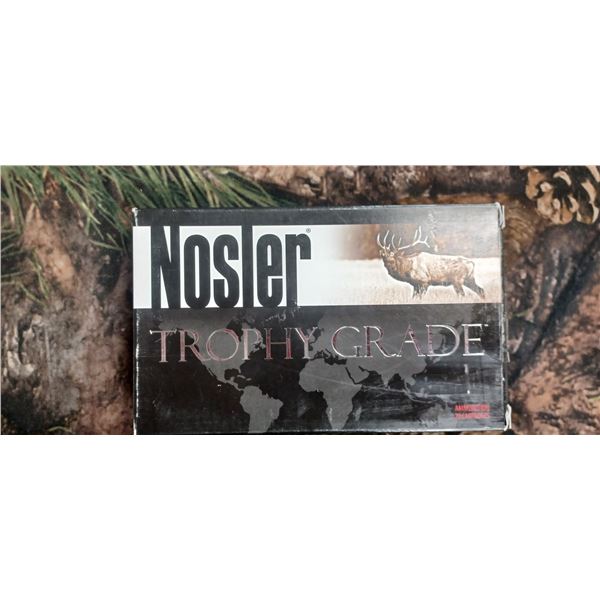 1 BOX 30 NOSLER, NOSLER TROPHY GRADE ACCU-BOND 180 GRAIN 20 ROUNDS PER BOX NO SHIPPING ON AMMO