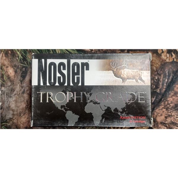 1 BOX 26 NOSLER, NOSLER TROPHY GRADE UPFRONT ABLR 129 GRAIN 20 ROUNDS PER BOX NO SHIPPING ON AMMO