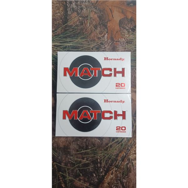 2 BOXES 308 HORNADY MATCH BTHP 168 GRAIN 20 ROUNDS PER BOX NO SHIPPING ON AMMUNTION