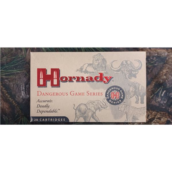 1 BOX 416 RUGER HORNADY DANGEROUS GAME SERIES DGX 400 GRAIN 20 ROUNDS PER BOX NO SHIPPING ON AMMO