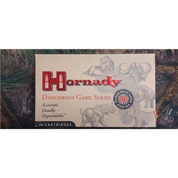 1 BOX 416 RUGER HORNADY DANGEROUS GAME SERIES DGX 400 GRAIN 20 ROUNDS PER BOX NO SHIPPING ON AMMO