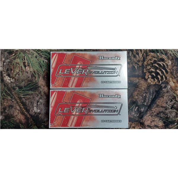 2 BOX 45-70 GOVT. HORNADY LEVER EVOLUTION MONOFLES 250 GRAIN 20 ROUNDS PER BOX NO SHIPPING ON AMMUNT