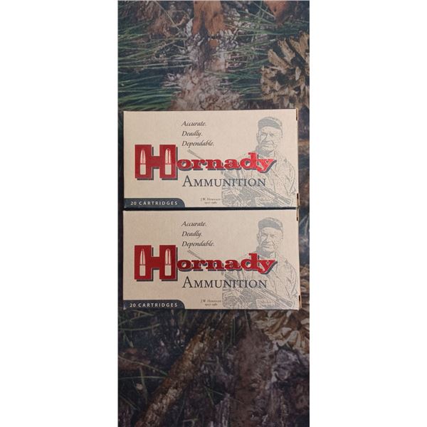 2 BOXES 358 WIN. HORNADY CUSTOM SP. 200 GRAIN 20 ROUNDS PER BOX NO SHIPPING ON AMMUNTION