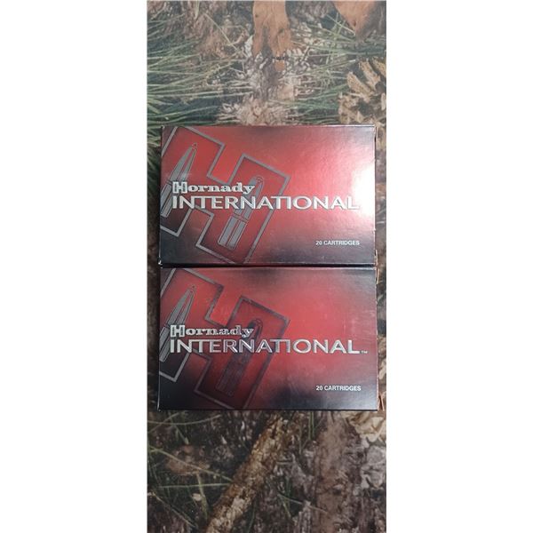 2 BOX 8.57 JS(IS) HORNADY INTERNATIONAL ECX 180 GRAIN 20 ROUNDS PER BOX NO SHIPPING ON AMMO