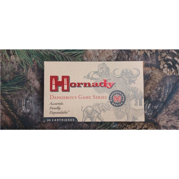 1 BOX 9.3 X62 HORNADY DANGEROUS GAME SERIES SP-RP 286 GRAIN 20 ROUNDS PER BOX NO SHIPPING ON AMMO