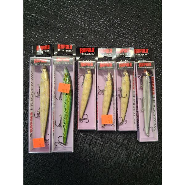 RAPALA ASSORTED LOT OF 6 , HJ 14, HJ 10, HJ 12.