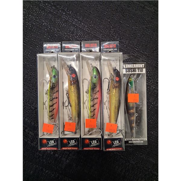 BALISTA FIRESTORM, LUNKER HUNT 5 CNT FISHING LURES