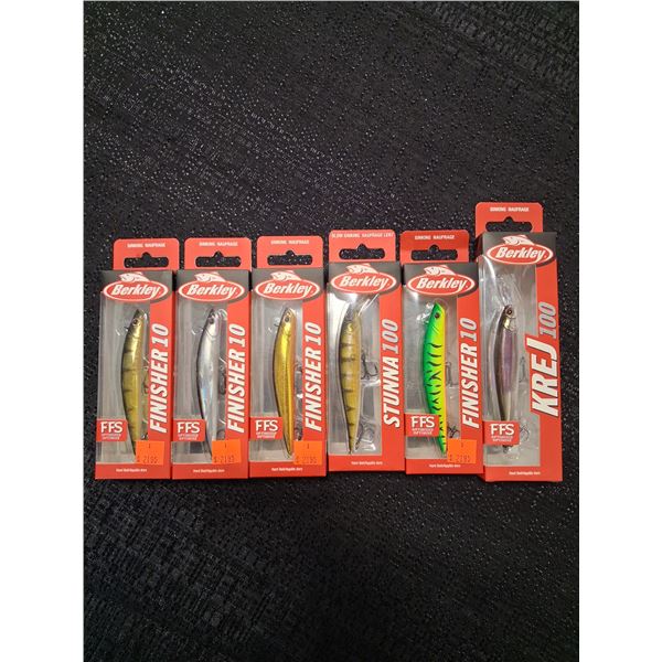 BERKEY LOT 6 FINISHER 10 FISHING LURES