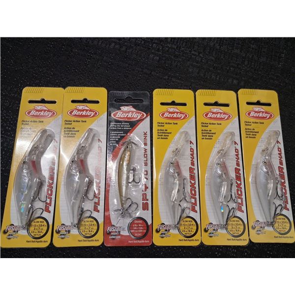 BERKEY LOT OF 6 ASSORTED SHAD FISHING LURES