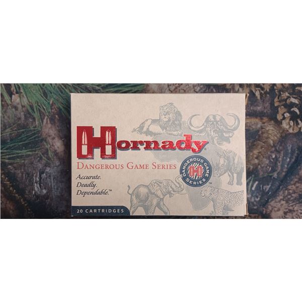 1 BOX 450-400 NITRO EXPRESS 3" HORNADY DANGEROUS GAME SERIES DES 400 GRAIN 20 ROUNDS PER BOX NO SHIP