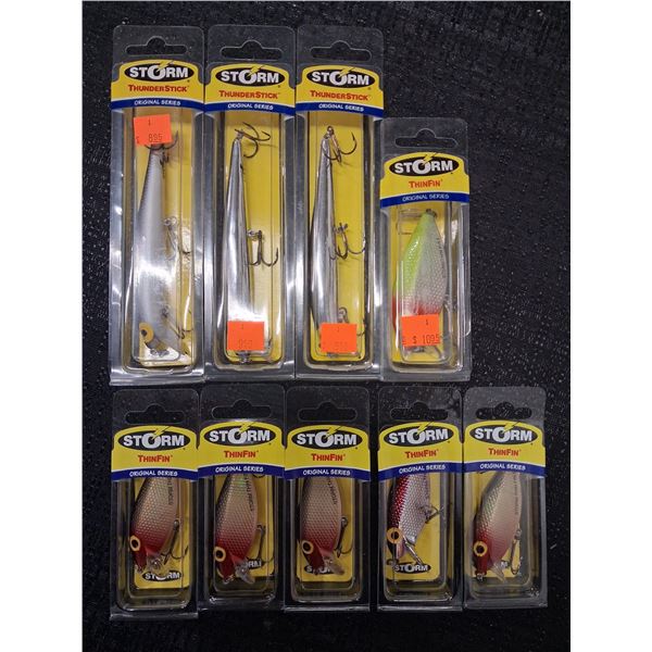 LOT OF ASSORTED STORM THUNDER STICK, THINFIN 9 CNT