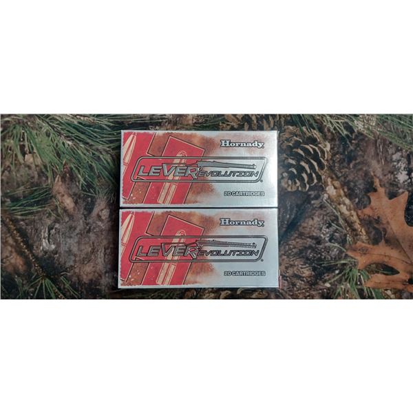 2 BOXES 450 MARLIN HORNADY LEVER EVOLUTION FTX 325 GRAIN 20 ROUNDS PER BOX NO SHIPPING ON AMMO