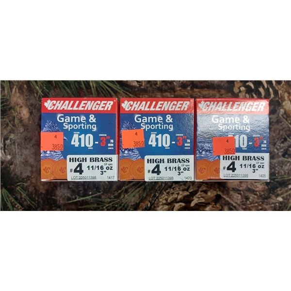 3 BOXES 410 GAUGE 00 BUCKSHOT AQUILA 2 1/2" 1/2OZ 1100 FPS 25 ROUNDS PER BOX NO SHIPPING ON AMMUNTIO
