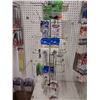 Image 4 : WHOLE SPIN RACK-INCLUDEDS THE RACK-VARIOUS SIZES OF SNELLED HOOKS, STINGER SNELLS & BAITING NEEDLES