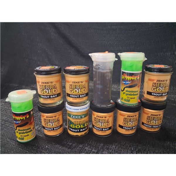 LOT OF ZEKES POWER BAIT FOR TROUT WITH BONUS SLIM