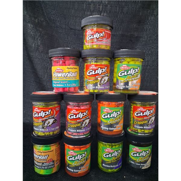 BERKLEY TROUT POWER BAIT ASSORTED CRAPPIE, NIBBLES, NUGGETS, PASTE 11 CNT