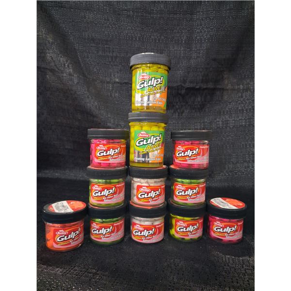 BERKEY LOT OF GULP EGGS ASSORTED COLORS 12 CNT