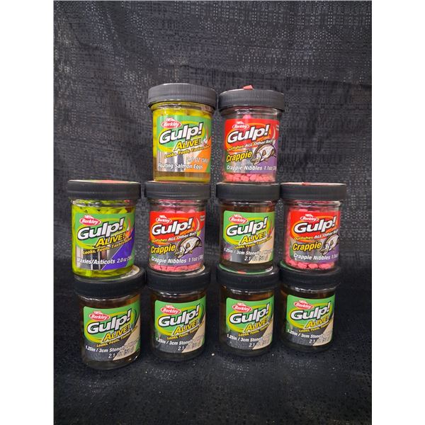 BERKEY LOT OF GULP CRAPPIE NIBBLES, WAXIES, EGGS & STONE FLIES