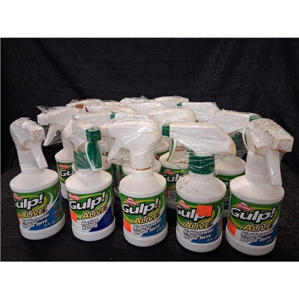 BERKLEY GULP ALIVE LOT OF FISH ATTRACTANT IN NIGHT CRAWLER & HERRING FLAVORS