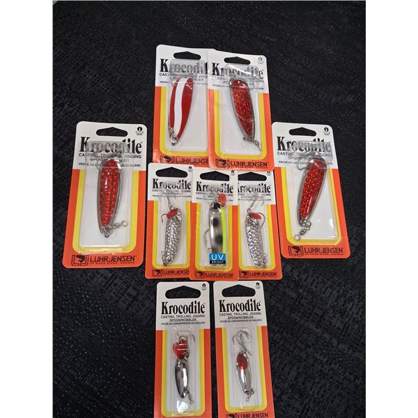ASSORTED KROCODILE LURES, VARIOUS COLORS 9 CNT