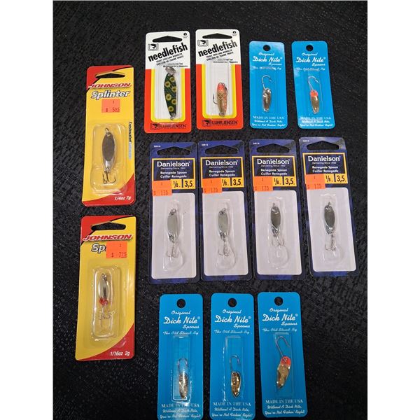 ASSORTED DICK NITE LURES RENEGADE SPOONS SPLINTERS NEEDFISH 13 CNT