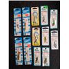 Image 1 : LARGE LOT ASSORTED MIX FISHING LURES REEF RUNNER, CICADES PETSPSOON SWEDISH PIMPLE  12 CNT