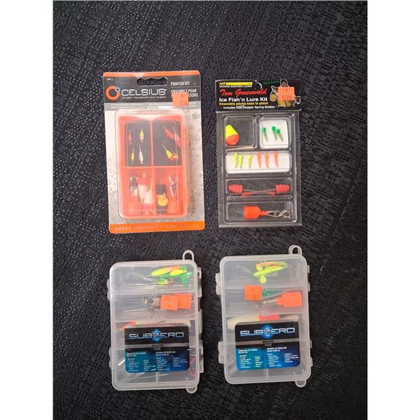 ICE FISHING KIT COMBOS KITS FOR WALLEY, PERCH 4CNT