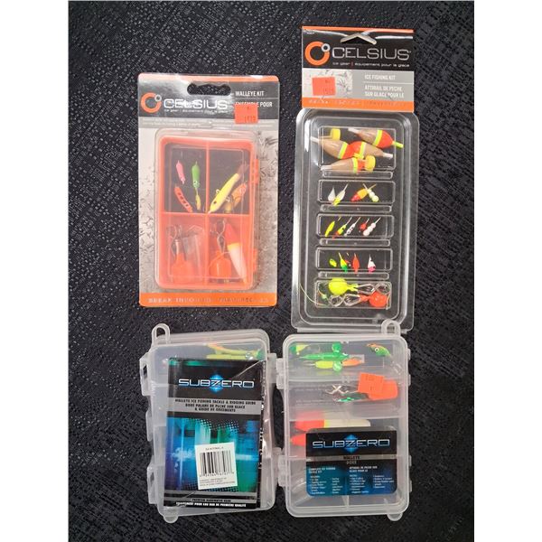 ICE FISHING KIT COMBOS KITS FOR WALLEY, PERCH 4CNT