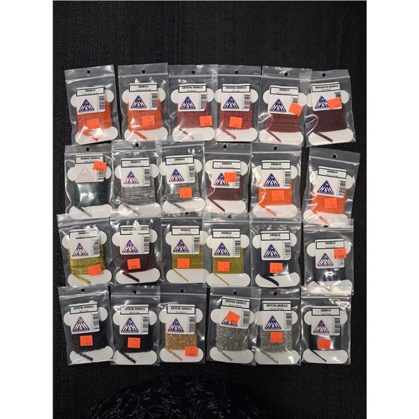 MIXED LARGE LOT OF CHENILLE VARIOUS COLORS (24PKS) 1 CNT