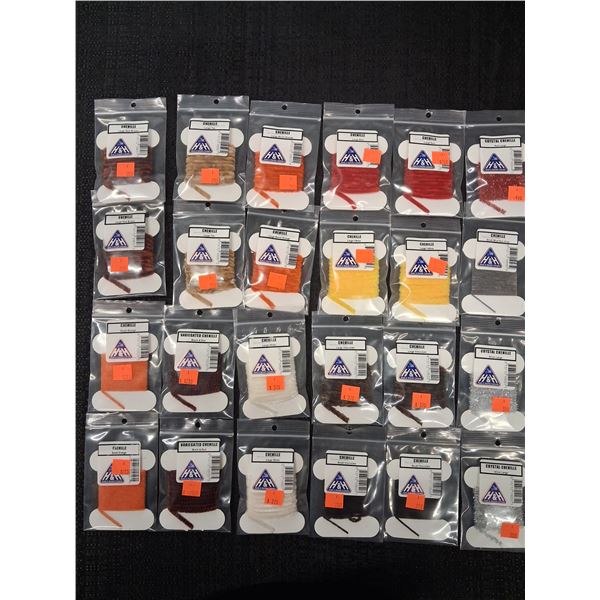 MIXED LARGE LOT OF CHENILLE VARIOUS COLORS (24PKS) 1 CNT