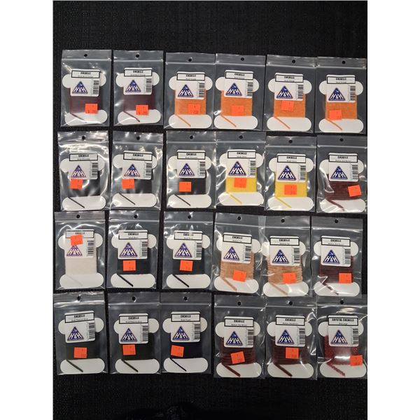 MIXED LARGE LOT OF CHENILLE VARIOUS COLORS (24PKS) 1 CNT