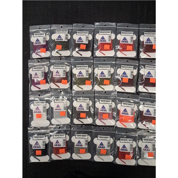 MIXED LARGE LOT OF CHENILLE VARIOUS COLORS (24PKS) 1 CNT