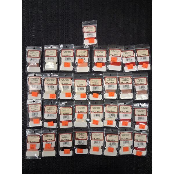 LARGE LOT OF ULTRA CHENELLE MICRO-MIXED COLORS 33 PAKS 1 CNT