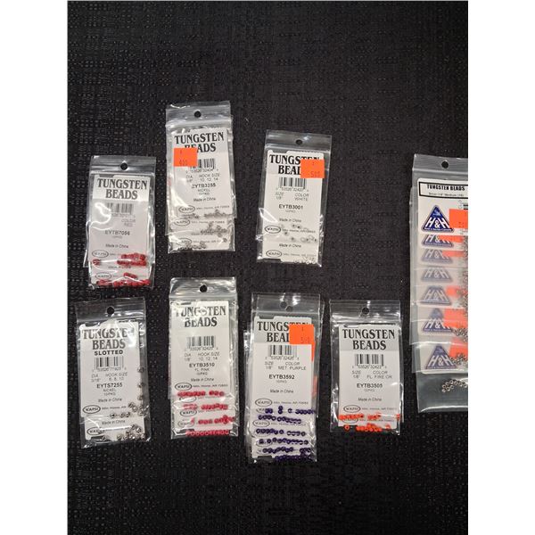 VARIOUS COLORS OF 1/8" & 3/16" TUNGSTEN BEADS (28PK) 1 CNT