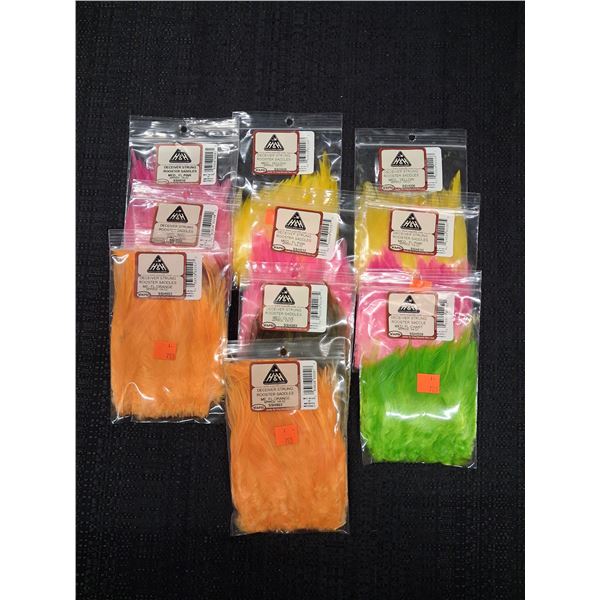 DECEIVER STRUNG ROOSTER SADDLES VARIOUS COLORS (10 PIECE)