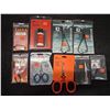 Image 1 : ASSORTED FLYLINE DRESSING, CLAMPS, MICRO SCISSORS, HACKLE PLIERS, MITTEN CLAMP BOBKIN (10 PIECE)