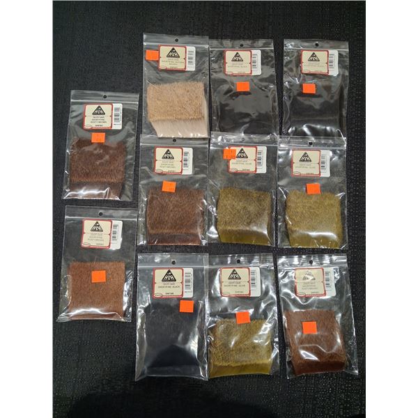 ASSORTED SHORT/FINE DEER HAIR (11 PIECE)