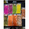 Image 1 : ASSORTED COLORS BARRED RABBIT HALF SKINS (9 PIECES) 1 CNT